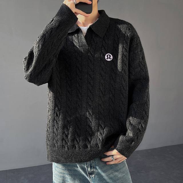 Lululemon 露露 翻领毛衣套头针织衫 官网亨利领毛衣， 男女同款 线衫，情侣款打底衫，Ins小红书教你搭配上身，新品首发卫衣，版型宽松，修饰脸型且舒适有