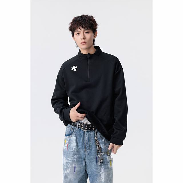 加绒加厚 迪桑特Training训练运动健身男士内搭长袖针织衫新款打底衫卫衣 早秋搭配首选上衣，可以轻松穿三季！咱们的老渠道了，面料都是Y订单线的，特别舒服的长