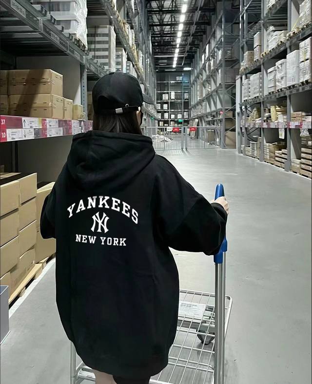 银狐绒加厚 DDD Mlb Yankees-Ny 纽约限定冬季加绒加厚连帽卫衣 DDD 高端冬季加绒卫衣系列 DDD 甄选530G银狐绒加厚面料 区别市场便宜货
