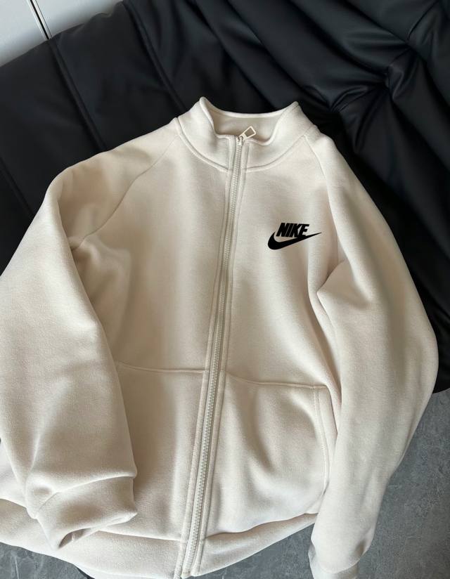 秋冬可内搭可外穿耐克Nike立领外套卫衣奶Fufu加厚加绒摇粒绒外套女春秋冬季开衫运动上衣摇粒绒棉服冬季外套 DDD 采用双面超厚摇粒绒 内里加厚加绒 百搭舒适