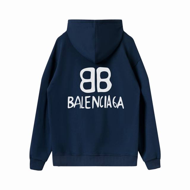 银狐绒加厚 DDD Balenciaga巴黎世家Bb涂鸦冬季加绒加厚连帽卫衣 DDD 高端冬季加绒卫衣系列 DDD 甄选530G银狐绒加厚面料 区别市场便宜货2