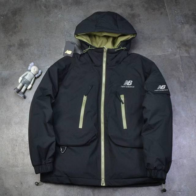 Nb New Balance户外御寒拉链装饰连帽棉衣 25Ss冬季新款海外专柜款羽绒棉服登山服，工装连帽棉衣，大口袋 户外系列 男女同款，独家爆款，冬季衣橱必备