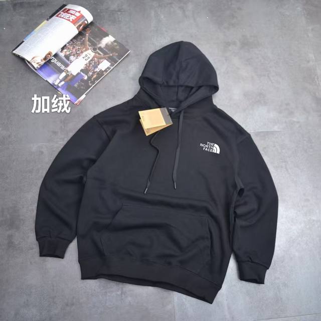 The North Face 北面冬季男装装加绒加厚经典Logo印花连帽卫衣纯棉连帽卫衣男外套 不分年龄 2025年新出单品. 上手感.品质甄选，当季热卖，闺蜜