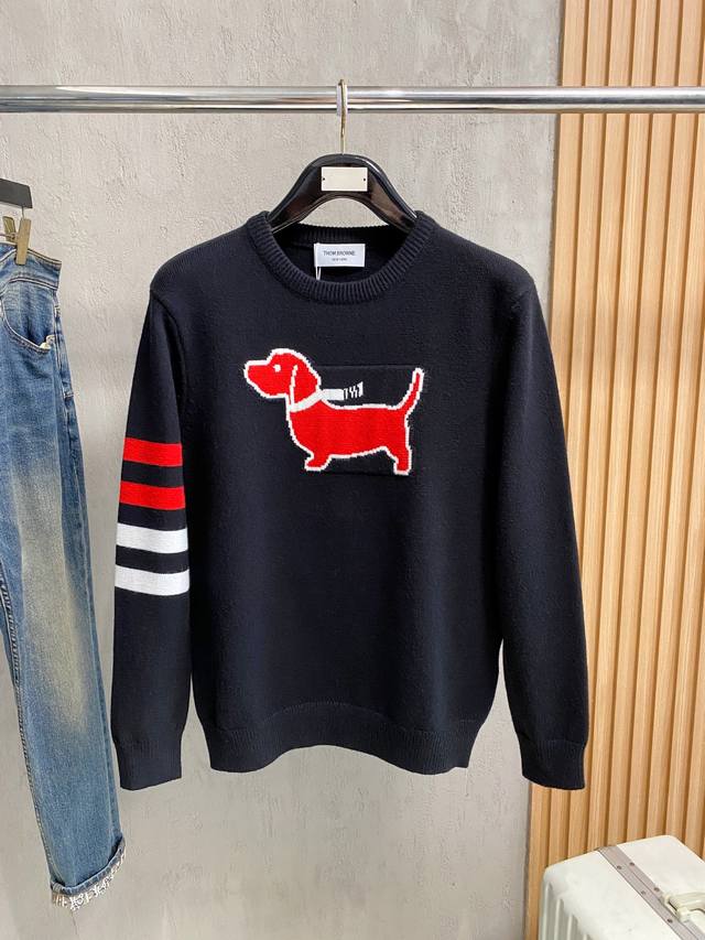 支持年后退换 Tb 25Ss秋冬 新品 毛衣专供狠货，进口原版科技羊毛精纺！精细针织一体，色彩混织纯手工技艺呈现 档次极高，凸显衣着品味与奢华 工艺精湛！定制原