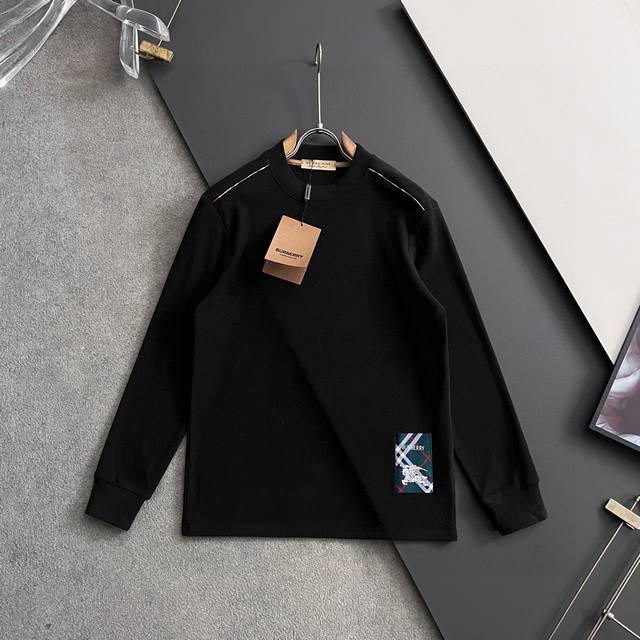 年保Bur新款进口德绒棉质混纺圆领打底衫，男士基础纯色长袖套头衫！贸易公司渠道稀出，领先官网发售！秋冬季轻薄款御寒打底单品，时髦又不失温度的基础款式，作为羽绒服