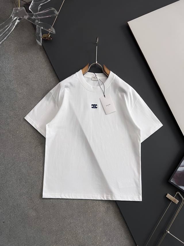 年保Cel*2026Ss最新工艺短袖260G纯棉双纱爆款现货四季系列短袖，简约基础衣橱神器， 休闲百搭必备款 做工走线质感一流码数S- Xxl DDD