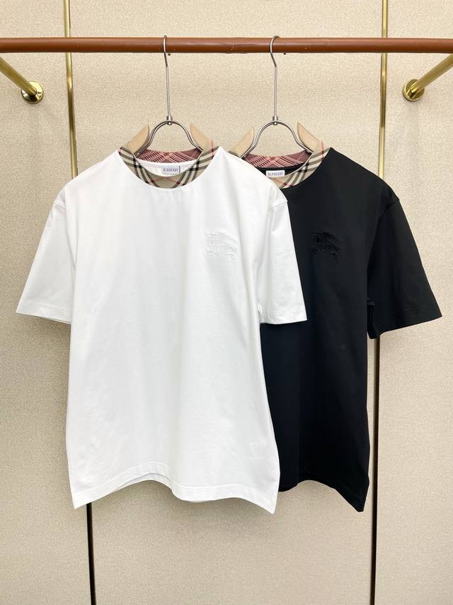 支持跨年售后！ 。Burberry巴宝莉砸锅卖铁都要上的新款新款原单男士休闲短袖 高端定制 高端版本 时尚百搭爆款进口面料 手感超柔软细腻 穿着亲肤舒适 高端精