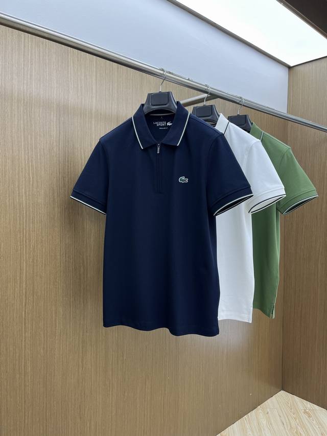 早春 Laco 2540早春新款男士标识短袖Polo衫，延续经典商务休闲翻领Polo恤.该款Polo衫采用丝光双面棉质珠地面料制成，隽永设计可跨越时尚潮流。经典