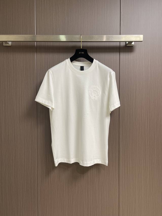 支持年后售后 DDD Ch 克罗心 2026Ss早春十字花刺绣短袖T恤 Chrome Hearts梵文，Chrome Hearts标志性的梵文刺绣，张扬又神秘，