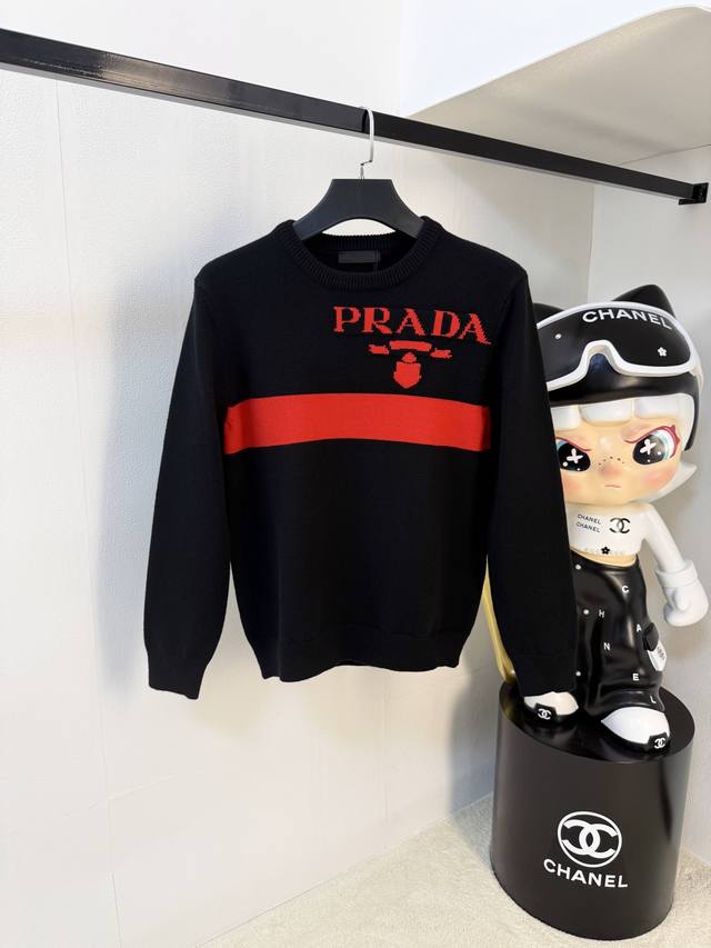 支持年后退换 普拉达25Ss秋冬 新品 毛衣专供狠货，进口原版科技羊毛精纺！精细针织一体，色彩混织纯手工技艺呈现 档次极高，凸显衣着品味与奢华 工艺精湛！定制原