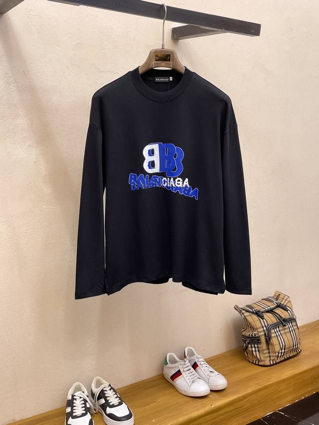 支持年后退换 巴黎世家25Ss 新品 最新最顶级版本精美工艺圆领卫衣，最顶级的品质专柜原单套头衫，顶级制作工艺进口面料，专柜品质重工刺绣设计，采用进口高端订制面