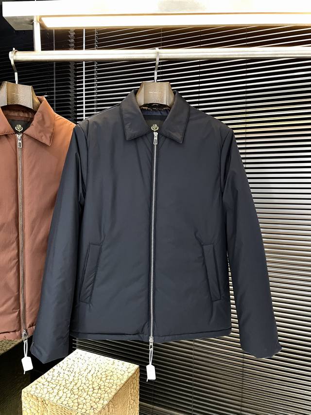 Loro Piana 诺悠翩雅 重磅推荐！2025秋冬季新品 Lp新款男士行政夹克，商务休闲风格，拉链设计，简约大气。简约大方棉服夹克 垂度和光泽绝对是提气，款