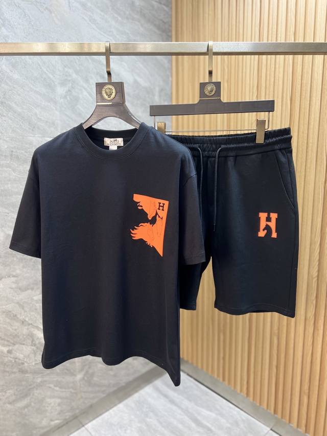 Hermes 爱马仕 2026春夏新品 三标齐全 时尚休闲套装 好货不用过多介绍 看细节 专柜码数 M-Xxxl 175 140建议L DDD