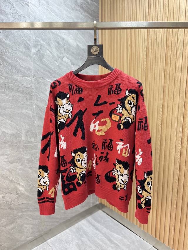 可年后 Hermes 爱马仕 2025年秋冬新品上新 三标齐全 圆领毛衣 好货不用过多介绍 看细节 专柜码数：M-Xxxxl 175 140建议L DDD