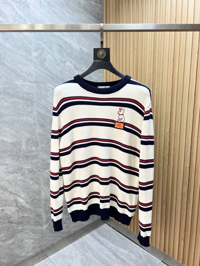 可年后 Hermes 爱马仕 2025年秋冬新品上新 三标齐全 圆领毛衣 好货不用过多介绍 看细节 专柜码数：M-Xxxxl 175 140建议L DDD