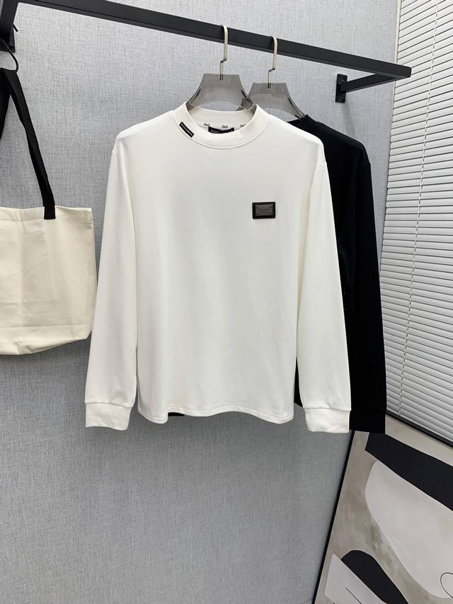 支持年后退换 杜嘉班纳25Ss秋季 新品 新款贸易订单圆领长袖打底衫！长袖T恤网红款！上身舒适透气，不僵硬，整体有着丰富的立体感，品质出口订单，满足通勤人们对于