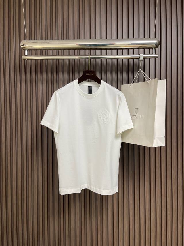 支持年后售后 DDD Ch 克罗心 2026Ss早春十字花刺绣短袖T恤 Chrome Hearts梵文，Chrome Hearts标志性的梵文刺绣，张扬又神秘，