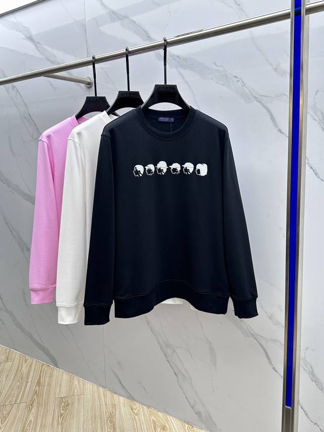 年后售后 1V*路易威登 25Fw早秋新款圆领卫衣，男女同款！独特吸引人的眼球，这一款卫衣品相品质都在线，舒适度，一如既往的版型，时髦度，包括面料、裁剪工艺上，